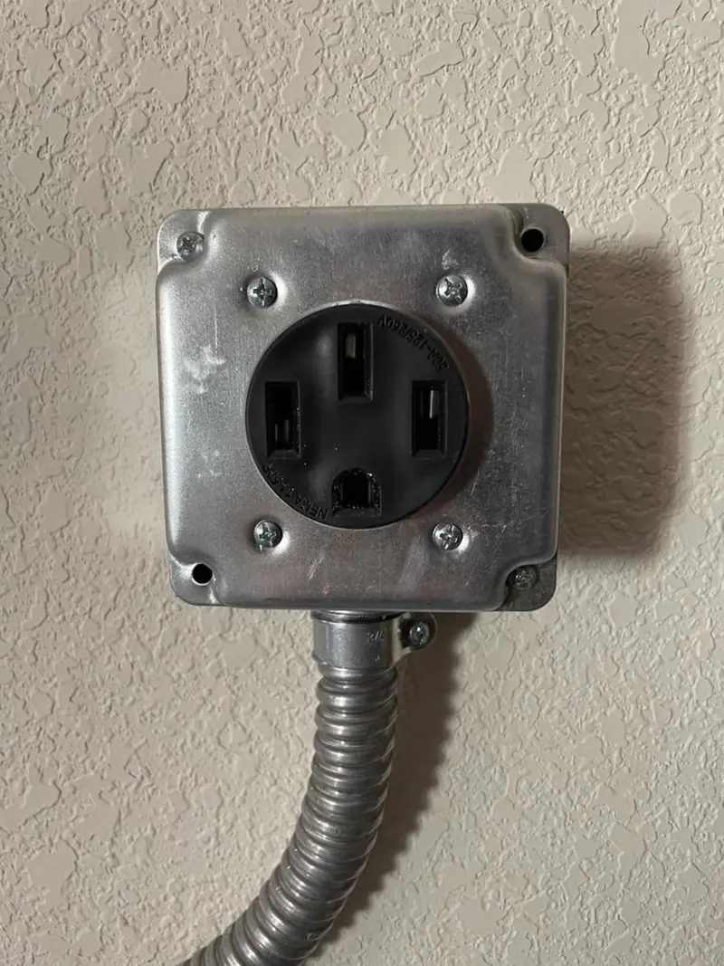 NEMA 14-50 outlet installed for Electrical Panel Upgrade in Oneida